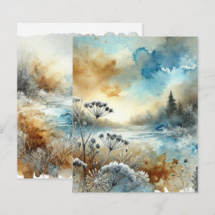 Frosty Autumnal God morgon Watercolor Scrapbook Pa