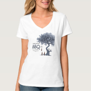 Frosty BBQ Prorecast V-Nacke Tee Chic Winter BBQ