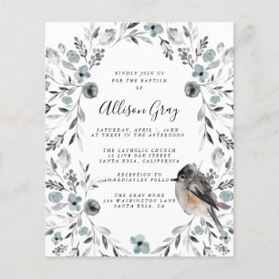 Frosty Blommigt Baptism BudgetFlyer Flygblad