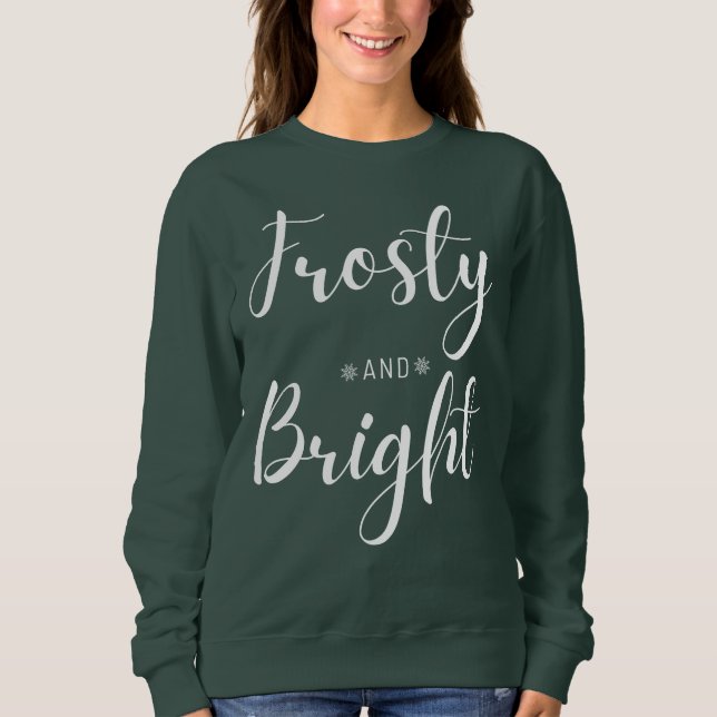 Frosty & Bright Christmas T Shirt (Framsida)
