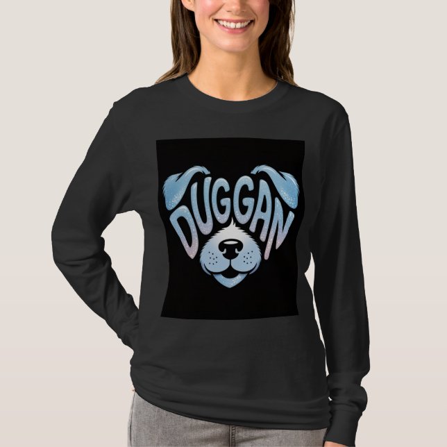  Frosty Duggan Hund Ansikte Grafisk T-Shirt (Framsida)
