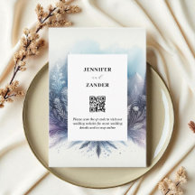 Frosty Elegance Bröllop Modern Watercolor Isig