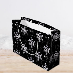 Frosty Elegance Snowflake Splendor Black jul