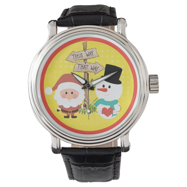 Frosty eller Santa? Hur går det till jul? Armbands Armbandsur (Framsida)
