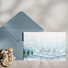 Frosty Fairytale Snowy Snöflingor Winter Wedding OSA Kort