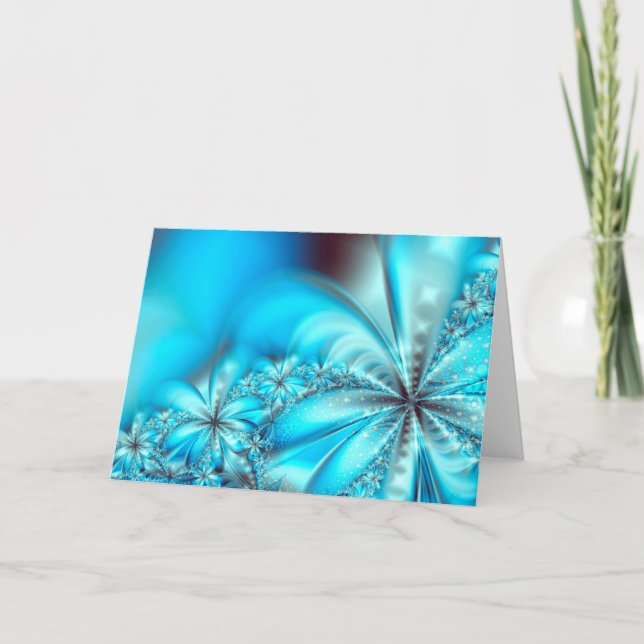 Frosty Fractal jul Helgkort (Framsida)