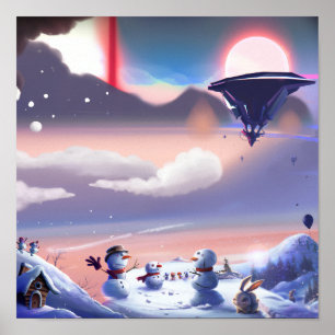 Frosty Friends: En Winter Wonderland Hideaway Poster