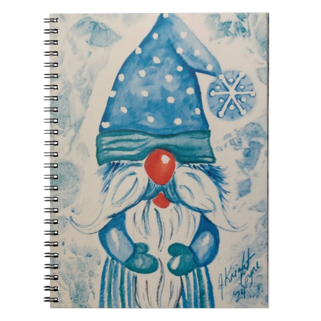 Frosty Gnome Spiral bärbar dator Anteckningsbok (Framsidan)