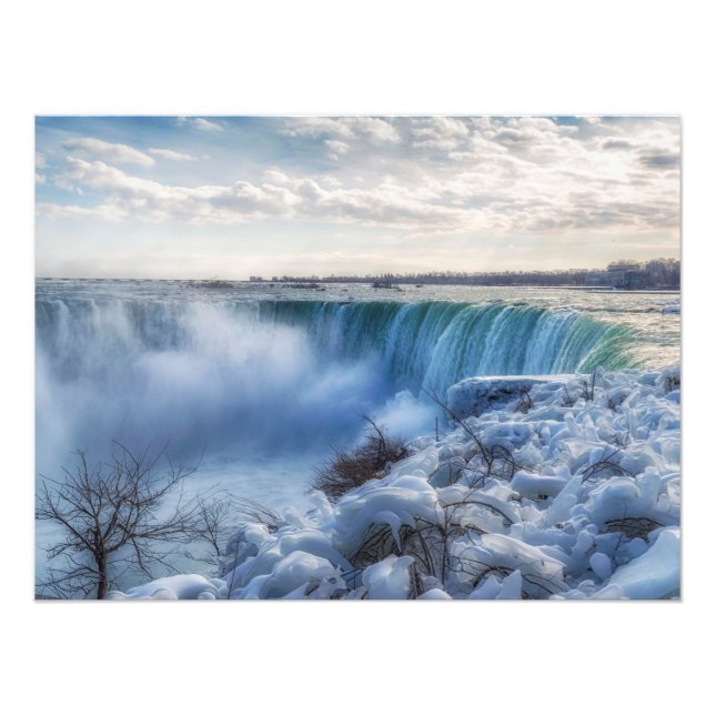 Frosty God God Niagara Falls Fototryck (Framsidan)