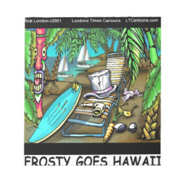 Frosty Goes Hawaii Funny jul Anteckningsblock