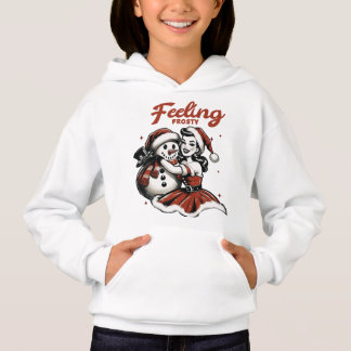 Frosty Hoodie - Retro Girl & Snögubbe Chris T Shirt