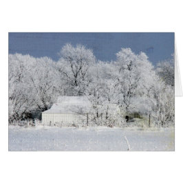 Frosty Iowa Farm Blank All Occassion Hälsningskort