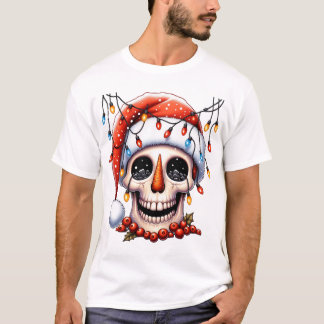 Frosty Jolly Skull Shirt jul Snögubbe Skull T Shirt