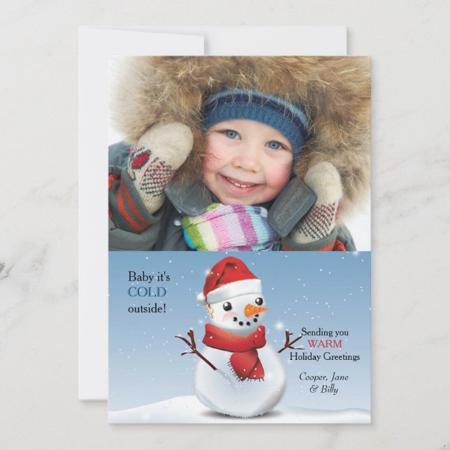 Frosty Julkort med Foto (Framsida)