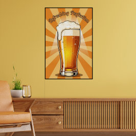 Frosty Lager med Creamy Head - Retro Beer Poster
