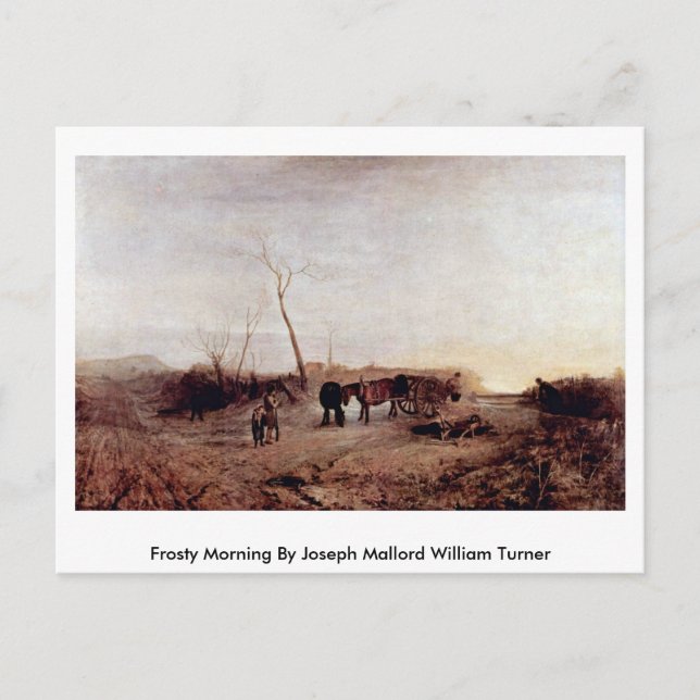 Frosty Morgon av Joseph Mallord William Turner Vykort (Framsida)