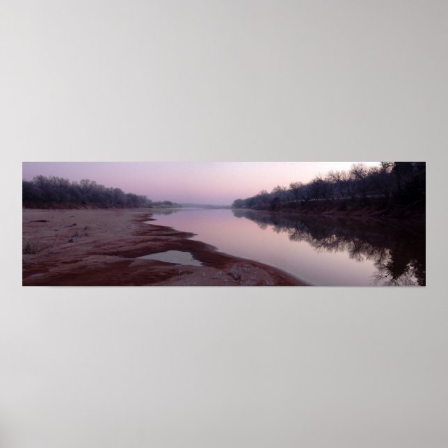 Frosty Morgon Sunrise, Cimarron River - I Poster (Framsidan)