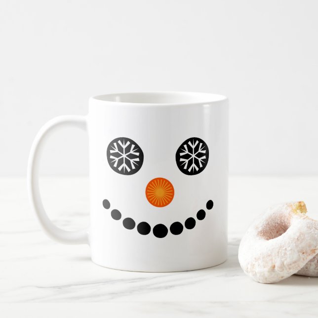 Frosty Ögon Snögubbe Kaffemugg (Med munk)