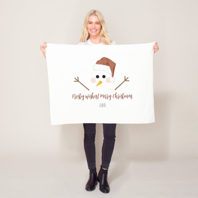 Frosty önskemål! God jul Fleecefilt (På plats)