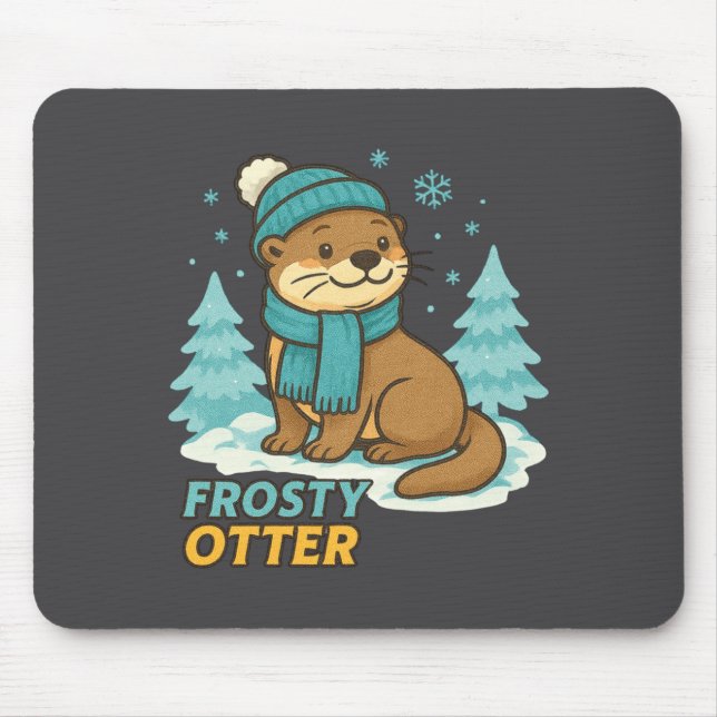 Frosty Otter Winter Charm Art Long Sleeve  Musmatta (Framsidan)