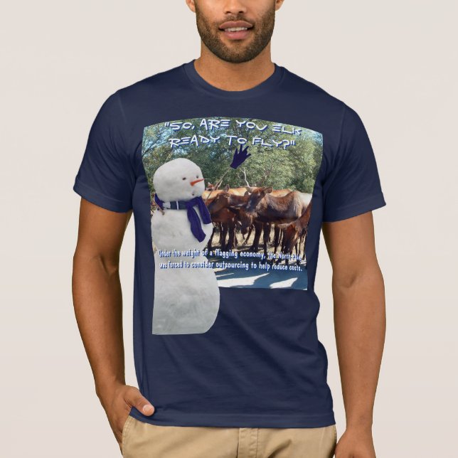 Frosty outsourcing Jobs T Shirt (Framsida)