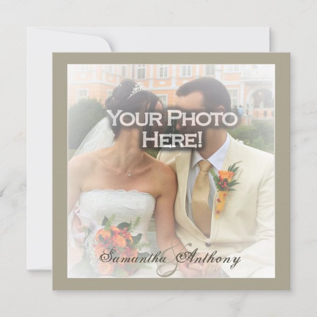 Frosty Photo Overlay Wedding-inbjudningar Inbjudningar (Framsida)