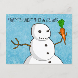 Frosty plockar näsan helg vykort