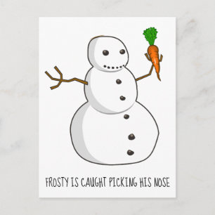 Frosty plockar näsan helg vykort