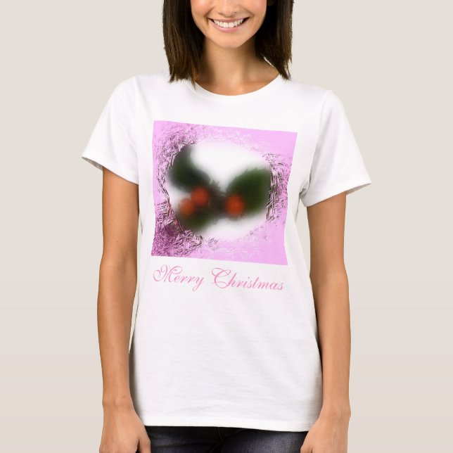 Frosty Rosa Holly Tee Shirt (Framsida)