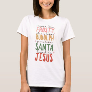 Frosty Rudolf Tomte Jesus Jul T Shirt