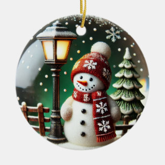 Frosty Snö Globe Julgransprydnad Keramik