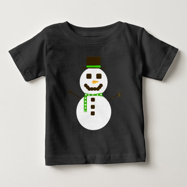 Frosty Snögubbe Baby T-Shirt (Framsida)