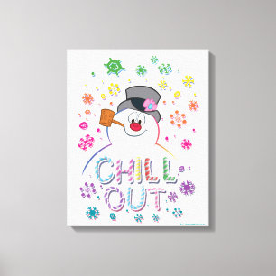 Frosty Snögubbe™ "Chill Out" Rainbow Färg Canvastryck