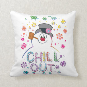 Frosty Snögubbe™   "Chill Out" Rainbow Färg Kudde
