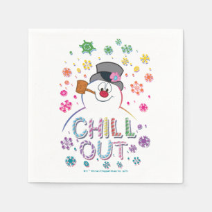 Frosty Snögubbe™ "Chill Out" Rainbow Färg Pappersservett
