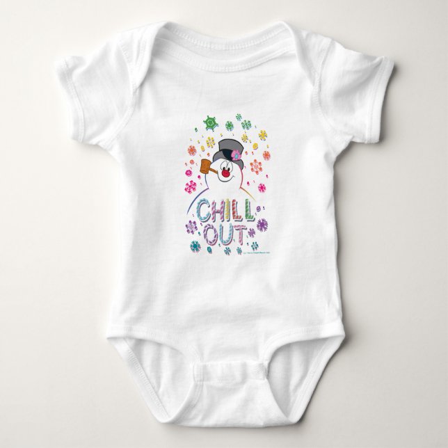 Frosty Snögubbe™ | "Chill Out" Rainbow Färg T Shirt (Framsida)