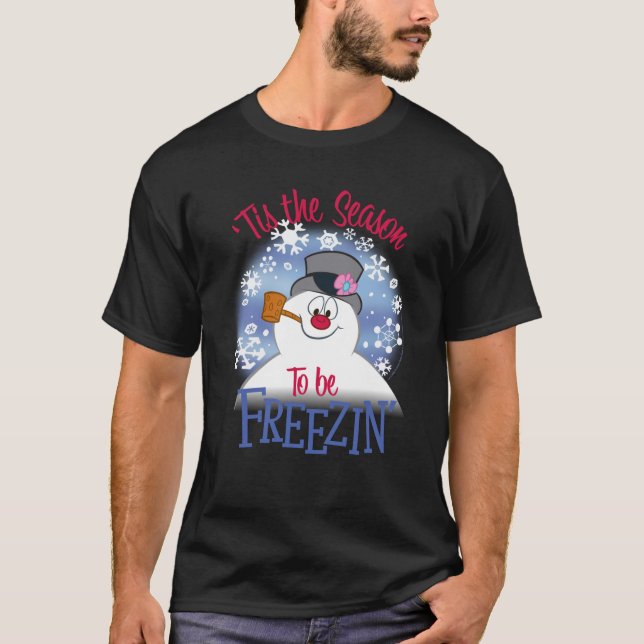 Frosty Snögubbe denna säsong som ska frysas T Shirt (Framsida)