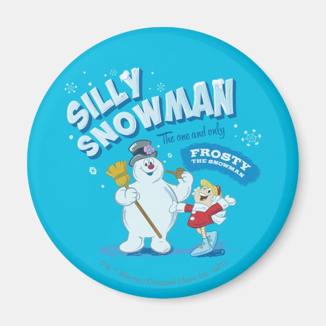 Frosty Snögubbe™ | "Fåniget Snögubbe" Magnet (Framsidan)