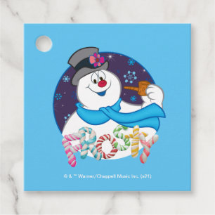 Frosty Snögubbe™ Färgfull Candy cane Namn Gåvor Etiketter