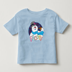 Frosty Snögubbe™ Färgfull Candy cane Namn T Shirt