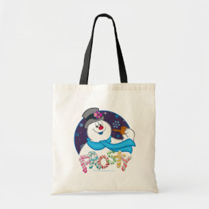Frosty Snögubbe™ Färgfull Candy cane Namn Tygkasse