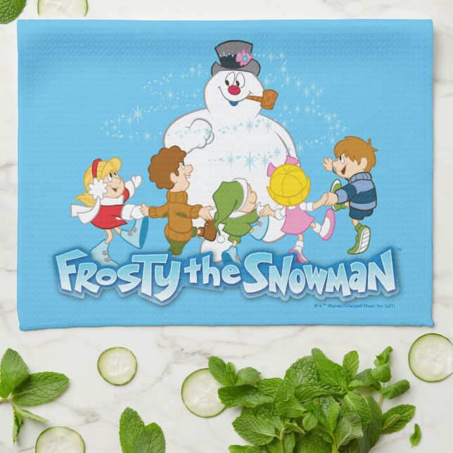 Frosty Snögubbe™ | Frosty & Children Spela Kökshandduk (Vikta)
