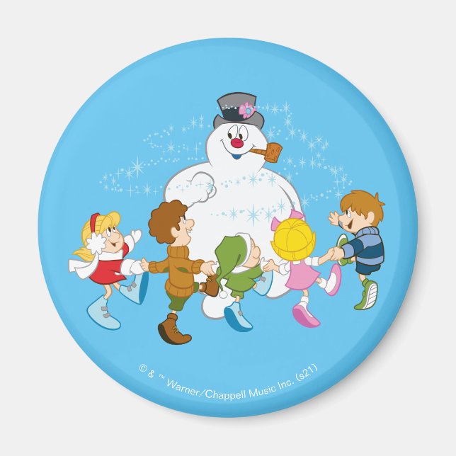 Frosty Snögubbe™ | Frosty & Children Spela Magnet (Framsidan)