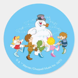 Frosty Snögubbe™ Frosty & Children Spela Runt Klistermärke
