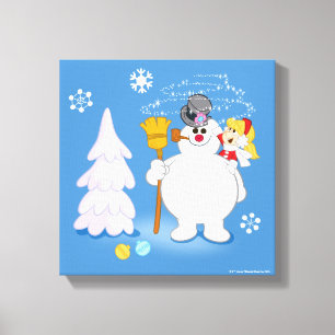 Frosty Snögubbe™ Frosty & Karen Winter Roligt Canvastryck
