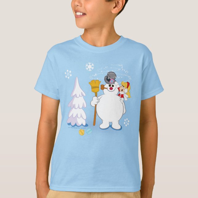 Frosty Snögubbe™ | Frosty & Karen Winter Roligt T Shirt (Framsida)