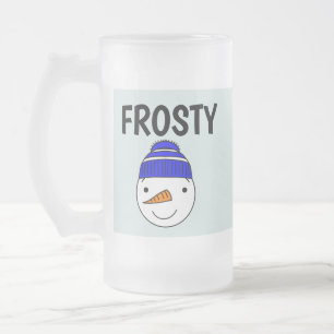 FROSTY SNÖGUBBE FUNNY FROSTED GLASS MUGG