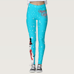 Frosty Snögubbe Glad helg Starry on (din kolonn) Leggings