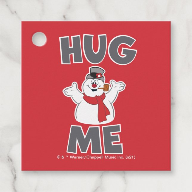 Frosty Snögubbe™ | Hug Me Gåvor Etiketter (Framsida)