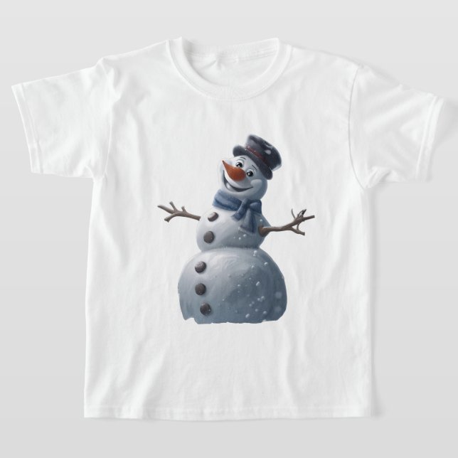 Frosty Snögubbe Kids T-Shirt (Laydown)